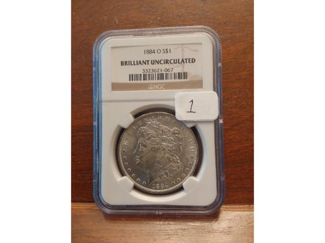 1884O MORGAN DOLLAR NGC BRILLIANT UNCIRCULATED