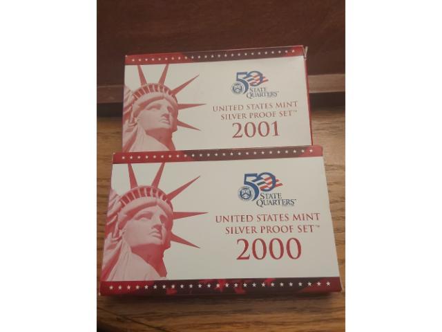 2000,2001 SILVER U.S. PROOF SETS