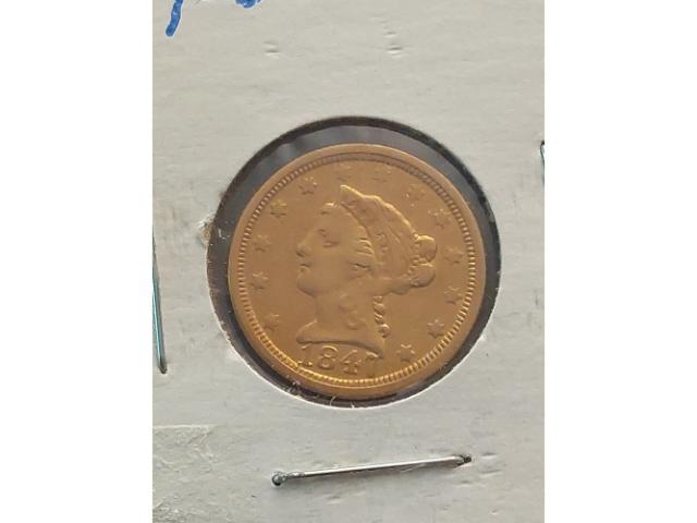 1847O $2.50 LIBERTY HEAD GOLD PIECE XF