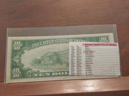 1928A $10. REDEEMABLE IN GOLD FEDERAL RESERVE NOTE NEW YORK AU