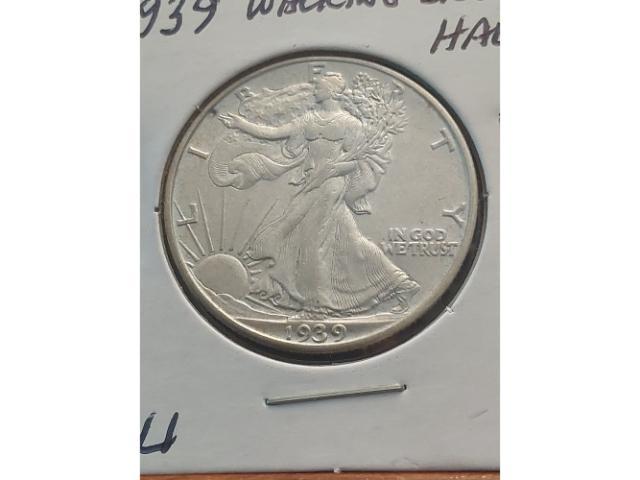 1939 WALKING LIBERTY HALF AU