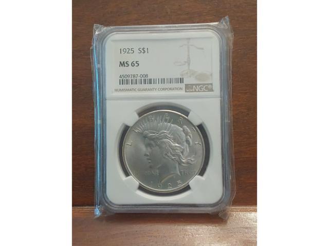 1925 PEACE DOLLAR NGC MS65