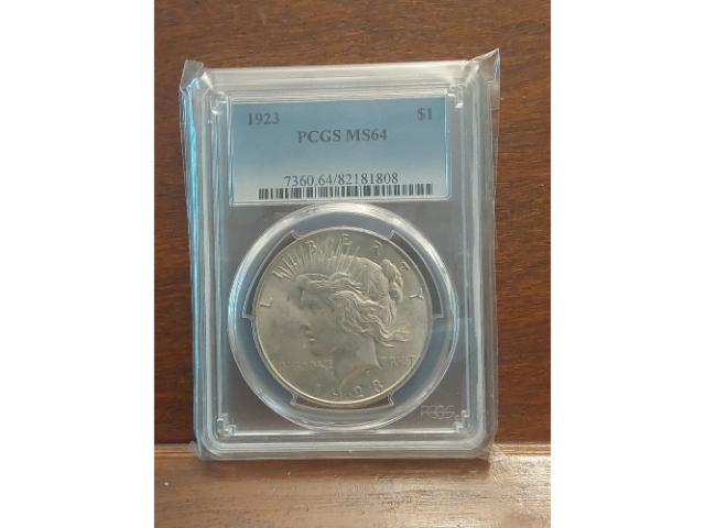 1923 PEACE DOLLAR PCGS MS64