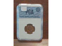 1864 2-CENT PIECE IN PGA MS63 RED HOLDER