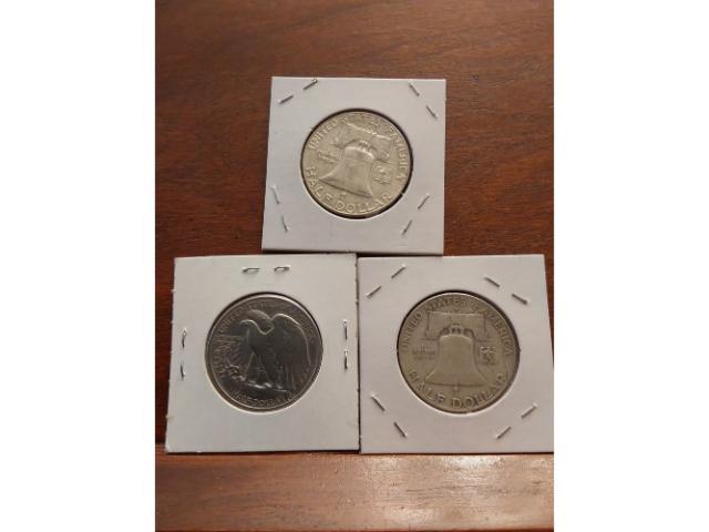 LOT OF 3 U.S. SILVER HALVES