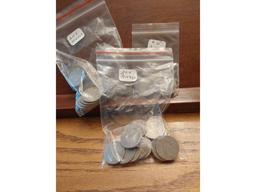 LOT OF 46 V-NICKELS