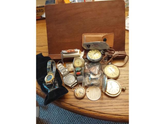LOT OF WATCHES AND KNIVES