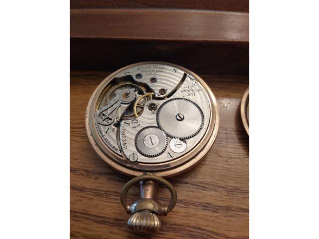 SOUTH BEND POCKET WATCH 17-JEWEL IN 20 YEAR GOLD FILLED CASE RUNS