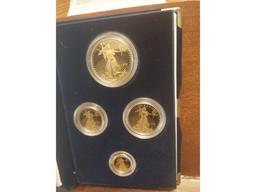 1996 U.S. GOLD EAGLE 4-COIN SET IN HOLDER PF