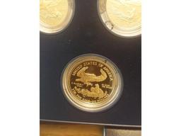 1996 U.S. GOLD EAGLE 4-COIN SET IN HOLDER PF