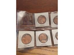 LOT OF 9 OFF CENTERED LINCOLN CENTS