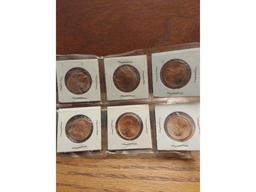 LOT OF 9 OFF CENTERED LINCOLN CENTS