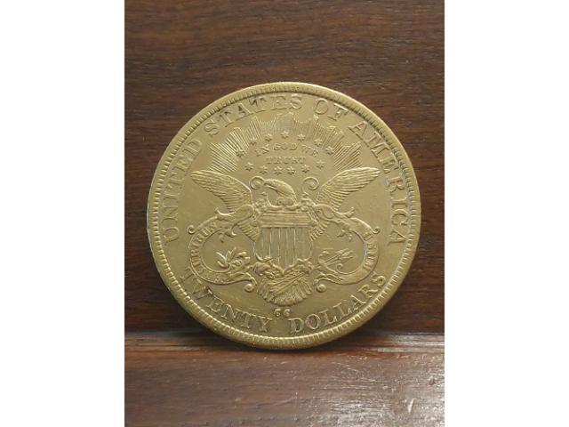 1879CC $20. GOLD PIECE XF+