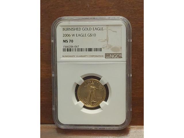 2006W BURNISHED 1/4TH. OZ. GOL EAGLE NGC MS70 RARE