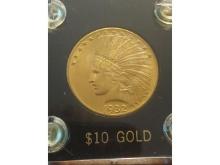 1932 $10. INDIAN HEAD GOLD PIECE BU