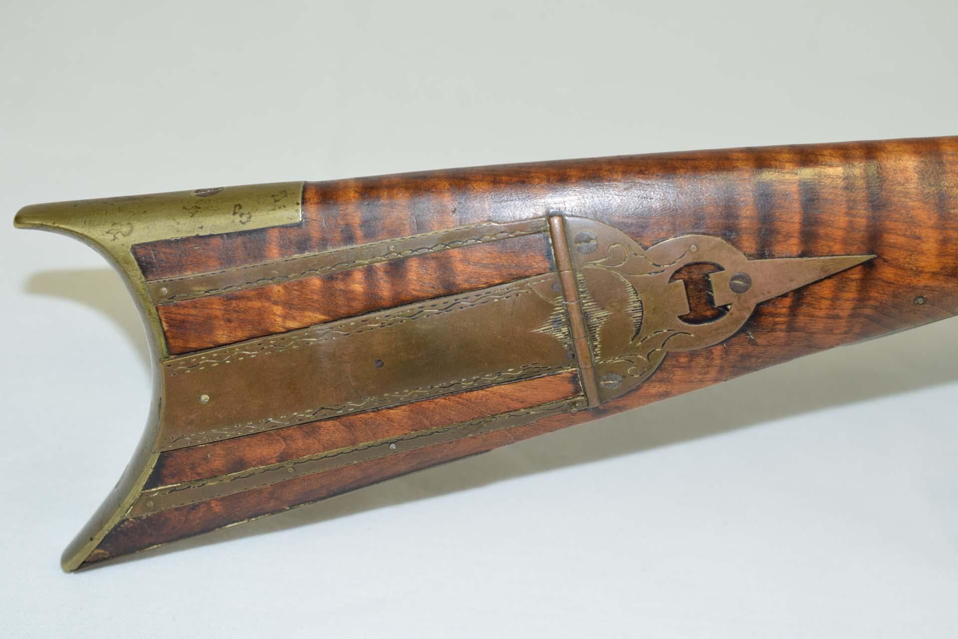 Nathan Jarvis  Full stock percussiuon muzzleloader  Cal Aprox. .38  36”/.95” Oct. Barrel  Harrison C