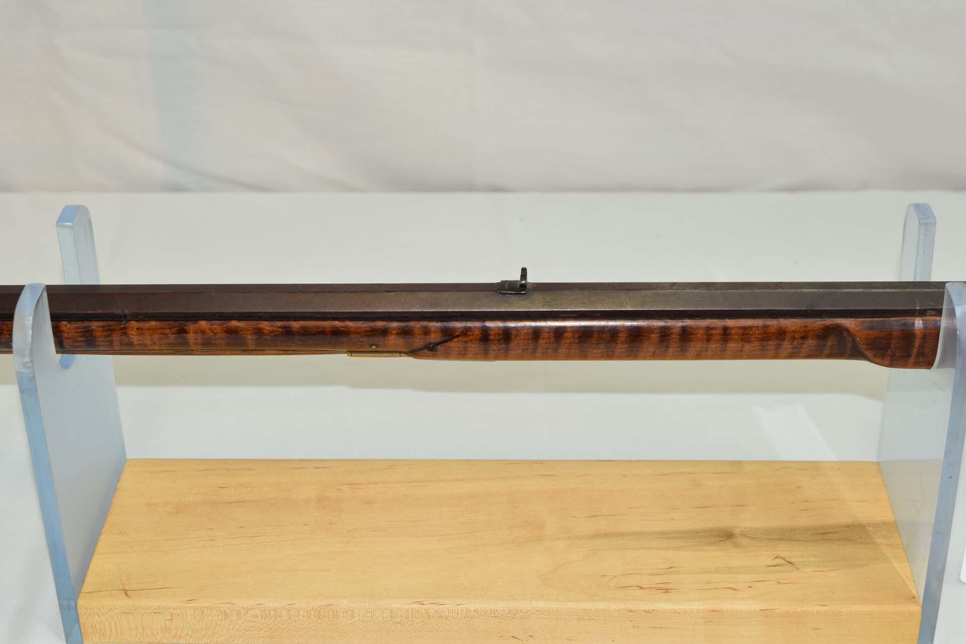 Nathan Jarvis  Full stock percussiuon muzzleloader  Cal Aprox. .38  36”/.95” Oct. Barrel  Harrison C