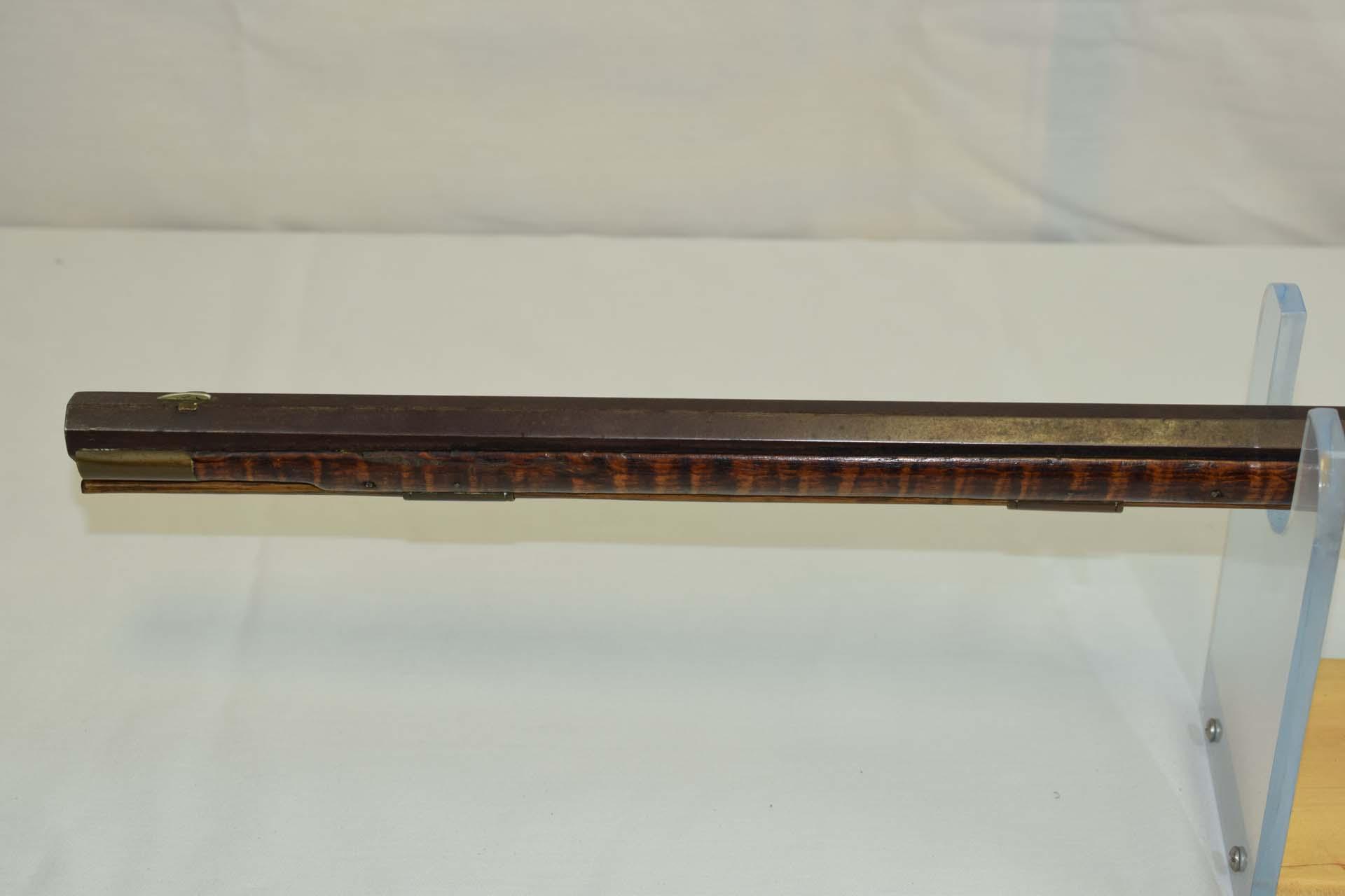 Nathan Jarvis  Full stock percussiuon muzzleloader  Cal Aprox. .38  36”/.95” Oct. Barrel  Harrison C