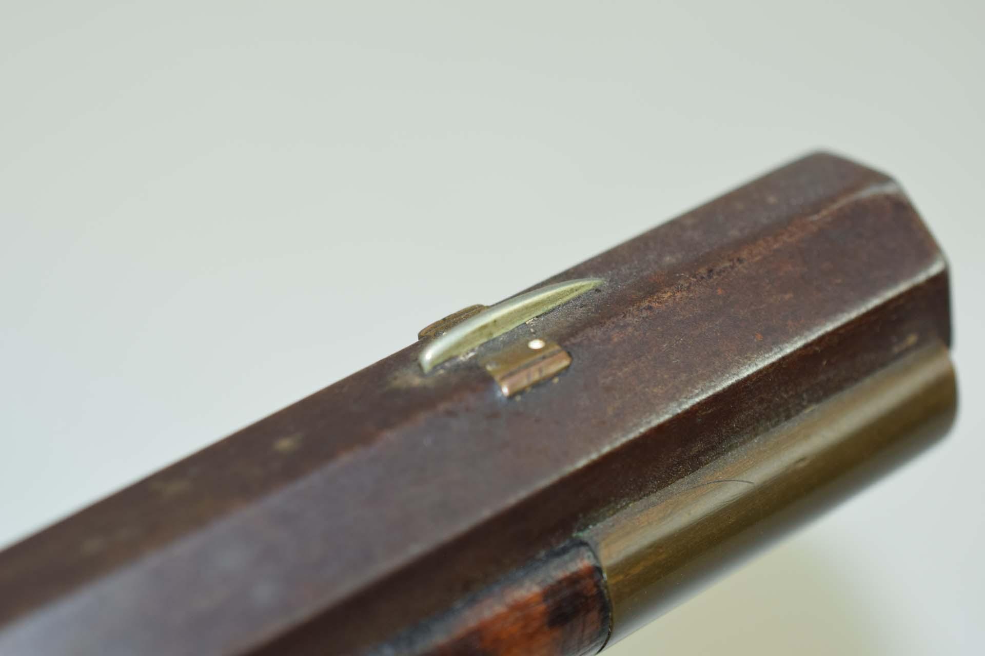 Nathan Jarvis  Full stock percussiuon muzzleloader  Cal Aprox. .38  36”/.95” Oct. Barrel  Harrison C