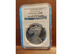 2013W SILVER EAGLE NGC PF70 ULTRA CAMEO