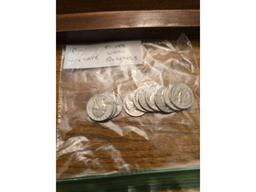 10 SILVER WASHINGTON QUARTERS