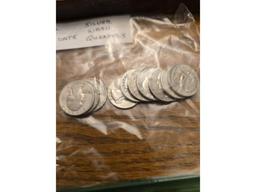 10 SILVER WASHINGTON QUARTERS