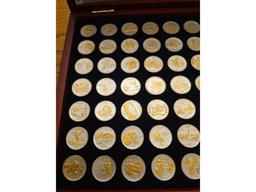 GOLD AND SILVER HIGHLIGHTED STATE QUARTERS SET IN HOLDER