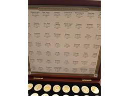 GOLD AND SILVER HIGHLIGHTED STATE QUARTERS SET IN HOLDER