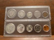 1907,1964 U.S. YEAR SETS IN HOLDERS