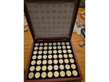 GOLD AND SILVER HIGHLIGHTED STATE QUARTERS SET IN HOLDER
