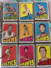 (225+) 1972-73 Topps Basketball Partial Set - with Stars & Hall of Famers