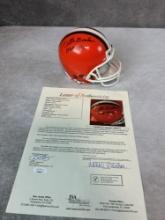 Otto Graham signed Cleveland Browns mini helmet, full JSA letter