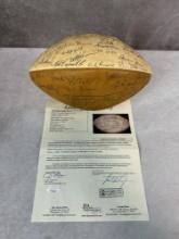 1970 Pro Bowl signed football w/ 30 signatures (many HOFers), full letter JSA