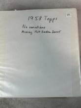 1958 Topps Baseball Complete Set - No Variations - Missing Felt Emblem Insert