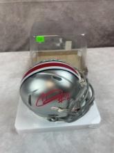Caleb Downs signed Ohio State mini helmet, hologram from  signing