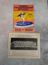 1945 Dec. 16th Cleveland Rams vs Washington Redskins - World Championship Program