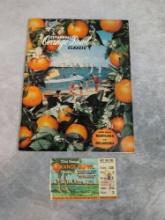 1956 22nd Annual Orange Bowl Program & Ticket Stub - Maryland vs Oklahoma