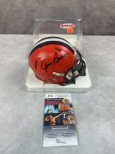 Jim Brown signed Cleveland Browns mini helmet, JSA