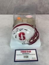 Jim Plunkett signed on a rare Stanford University mini helmet, Tri-Star cert