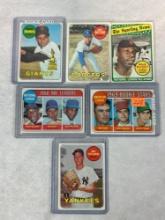 1969 Topps: Rollie Fingers, Bobby Bonds (Rookies) + Sutton, McCovey (2), Stottlemyre