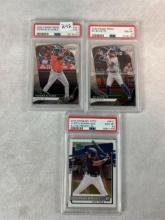 Bichette, Alvarez, Dominguez PSA 10 Rookie Card lot Prizm & Optic