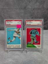 1959 Topps John David Crow PSA NM-MT & 1960 Fleer Billy Cannon PSA NM 7 (Rookies)