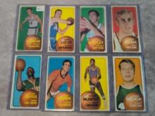 (8) 1970-71 Topps Basketball Stars - Lucas, Cunningham, Bradley, Adelman, Hayes, Nelson, Murphy & Mo