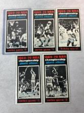 (5) 1970-71 Topps Basketball Playoff Cards - Chamberlain - Clean