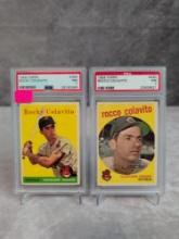 Rocky Colavito 1958 & 1959 Topps, PSA NM 7