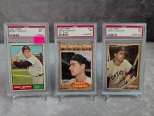(3) Rocky Colavito PSA Graded & Cards from 1961 & 1962