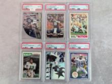 6- Card Graded Football Lot