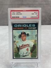 Earl Weaver 1971 Topps #477 PSA 8