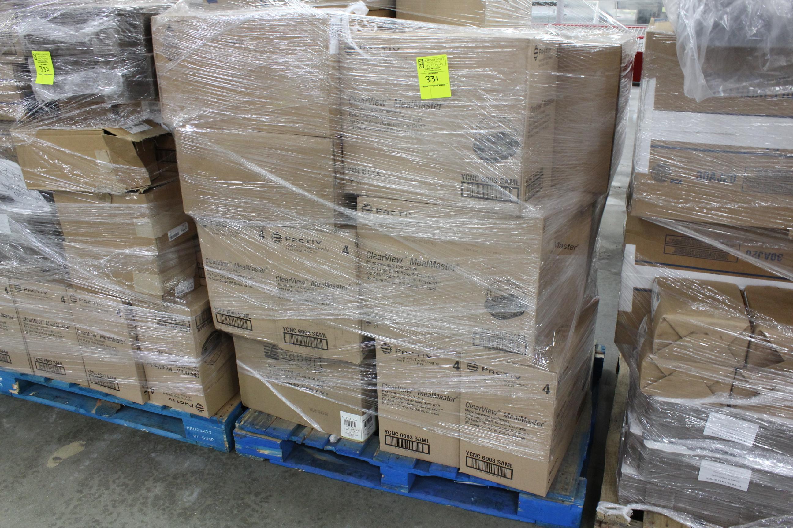 Pallet of Plastic Food Containers