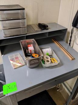 Metal receiving desk